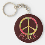 Earth Tone Peace Keychain