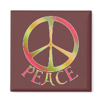 Earth Tone Peace Magnets