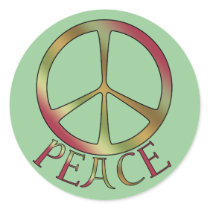 Earth Tone Peace Stickers