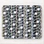 Earth Tone Retro Stripes & Orbits Mouse Mat