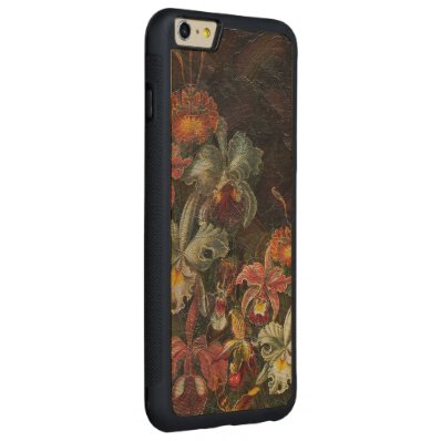 Earth Tone Vintage Flowers Carved® Maple iPhone 6 Plus Bumper