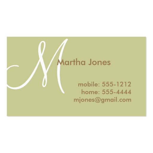 Earth Toned Business Card, Mommy Card (#BUS 006)