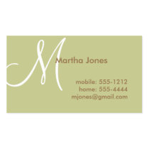 Earth Toned Business Card, Mommy Card (#BUS 006) business cards