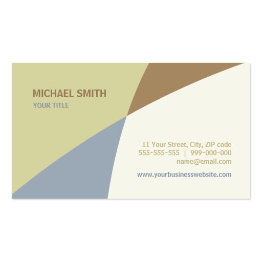 Earth Toned Shapes business card (front side)