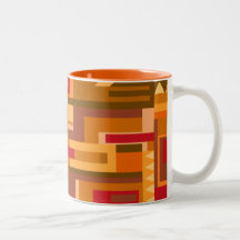 Earth tones abstract pattern mug