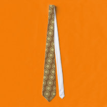 Earth Tones Fractal Tie