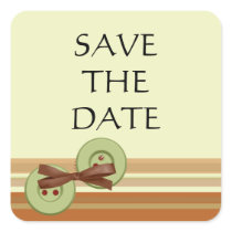 EARTH TONES SAVE -THE-DATE STICKER