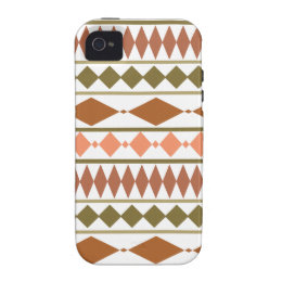 Earth Tones Tribal Geometric Pattern iPhone 4/4S Cover