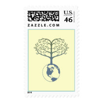 Earth Tree Heart Postage