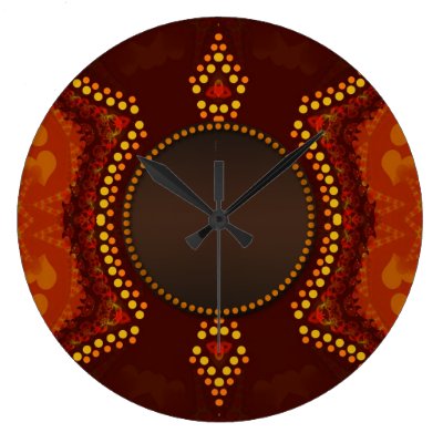 Earth Tribal Love Wall Clock