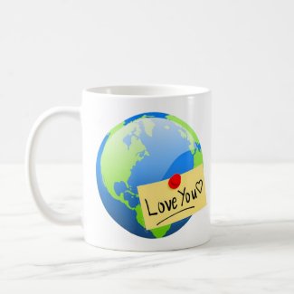 earth valentine note mug mug