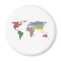 earth world cloth fridge magnets