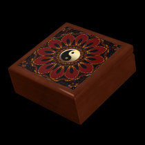 Earthalia Yin Yang Flower Lacquered Gift Box gift boxes