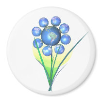 Earthday Flower magnets by Peerdrops Earthday Flower magnets