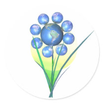 Earthday Flower stickers by Peerdrops Earthday Flower stickers