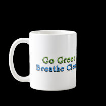 EarthDay: Go Green, Breathe Clean! mugs