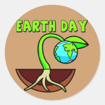 Earthday T Shirts and Gifts Round Stickers