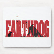 Earthdog Black/Red silhouette mousepads