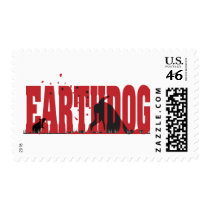 Earthdog Black/Red silhouette postage by DDGraphix Earthdog Black/Red silhouette postage
