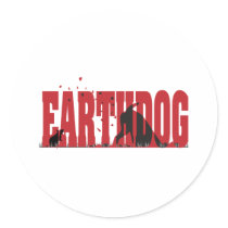 Earthdog Black/Red silhouette stickers