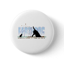 Earthdog color design pinback button