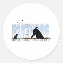 Earthdog Color design for Parson and Jack Russell Stickers