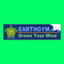 EarthGym.org Bumpersticker--Blue bumper stickers