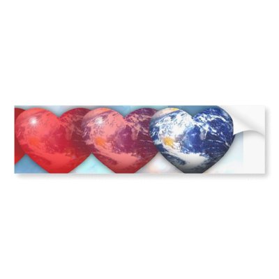 EARTHLY LOVE BUMPER STICKERS by redboy23
