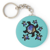 Earthly Turtles Keychain