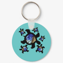 Earthly Turtles Keychain