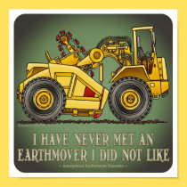 Earthmover Scraper Operator Quote Poster posters