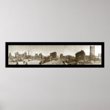 Earthquake Damage SF CA Photo 1906 Poster