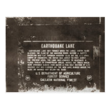 Earthquake Lake Montana Postcard