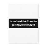EARTHQUAKE Toronto Post Card