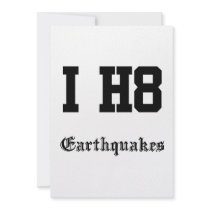 earthquakes custom invitation