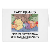 Earthquakes Mother Nature's Way Showing Faults Card