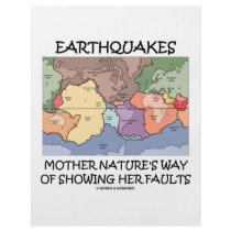Earthquakes Mother Nature's Way Showing Faults Full Color Flyer