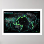 Earthquakes Since 1898 Print