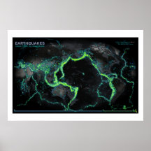 Earthquakes Since 1898 Print