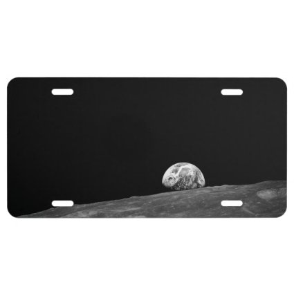 Earthrise from Apollo 8 Moon Mission License Plate