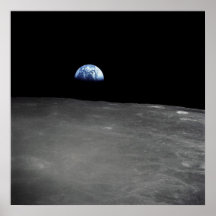 Earthrise from Moon [Apollo 16] Print