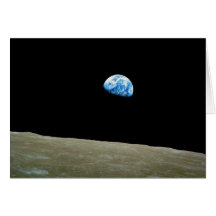 Earthrise taken by the Apollo 8 Mission Card