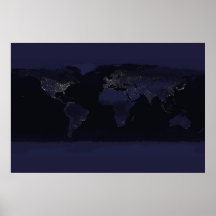Earth's City Lights Poster