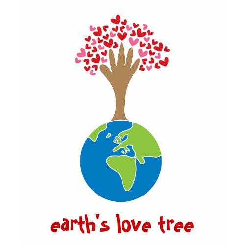 Earth's Hand and Love Tree Fun Custom Gift T-shirt shirt