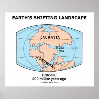 Earth's Shifting Landscape (Triassic) Print