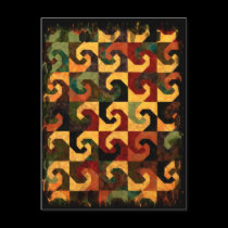 Earthtone Abstract Geo postcards