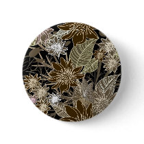 Earthtone Tropical Flowers, Leaves & Butterflies Pin