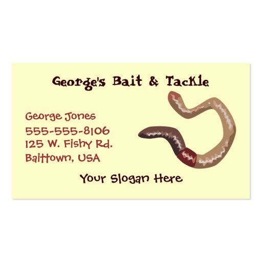 Earthworm Business card (front side)