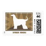 Earthy Afghan Hound Postage Stamps