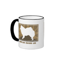 Earthy American Eskimo Dog Gifts mugs by MenagerieMayhem Earthy American Eskimo Dog Gifts mugs